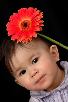 Emily with flower